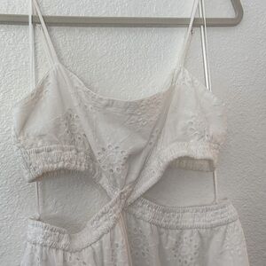 Altar’d State Eyelet Cotton WHITE maxi dress